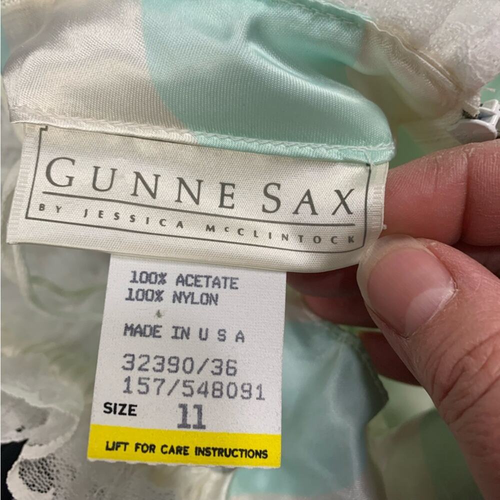 Gunne Sax juniors 11 women's small xs southern belle stripe dress frilly girly - Picture 4 of 14